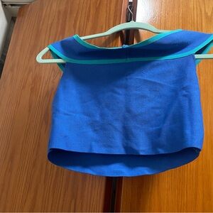 BCBGeneration Blue and Teal Crop Top
